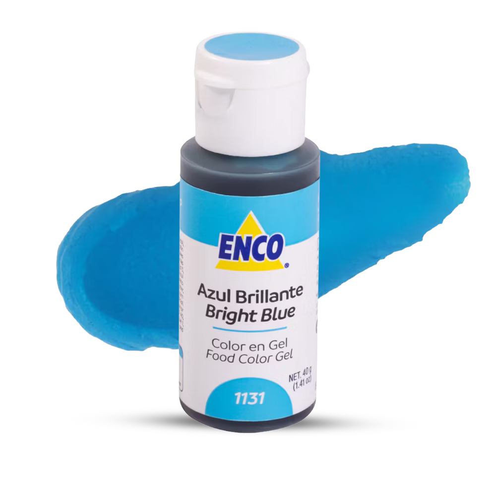 Color azul brillante Enco para decoración de repostería