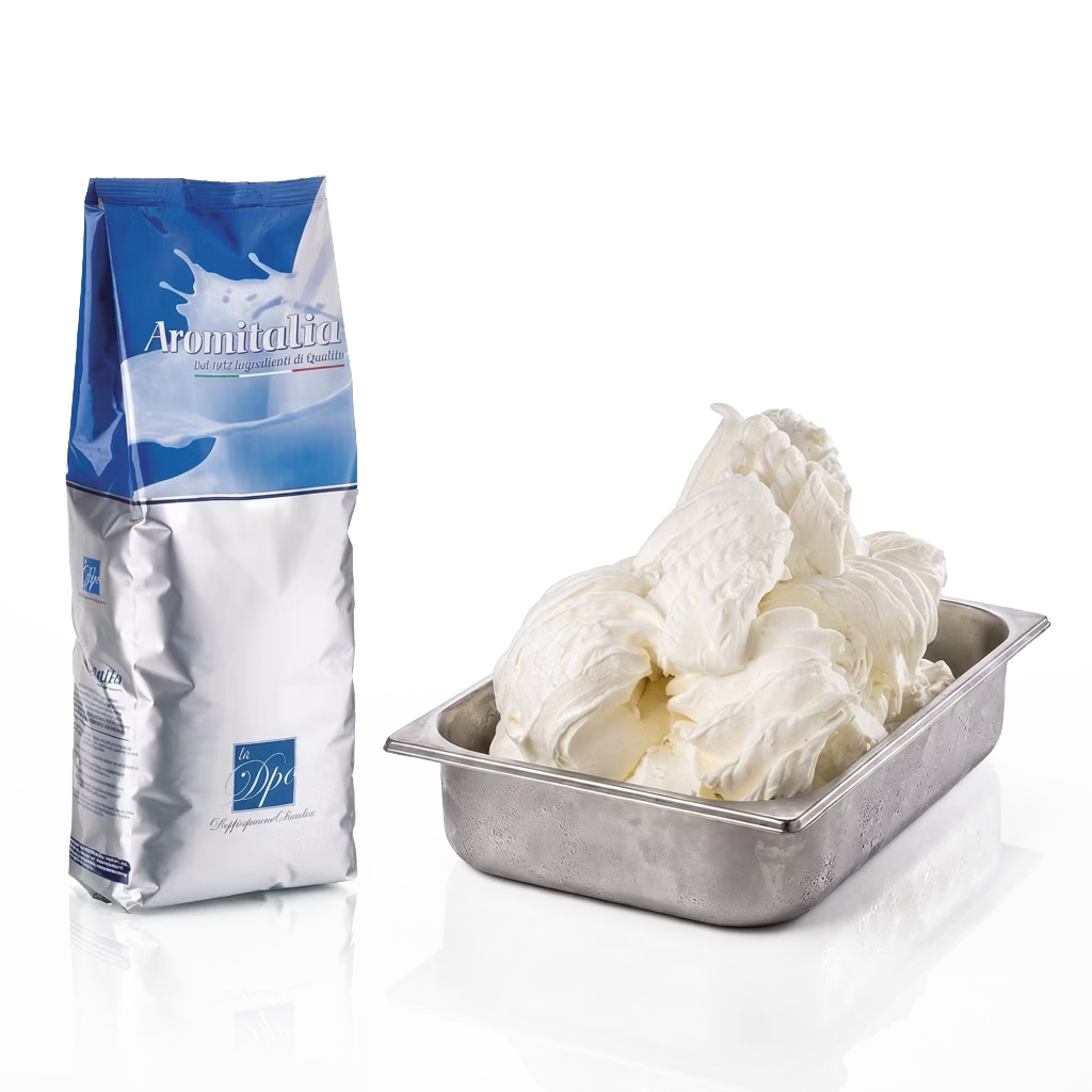 DPO Super 100 C/F Aromitalia ideal para elaborar helados de leche con excelente cremosidad, estabilidad y rendimiento profesional.
