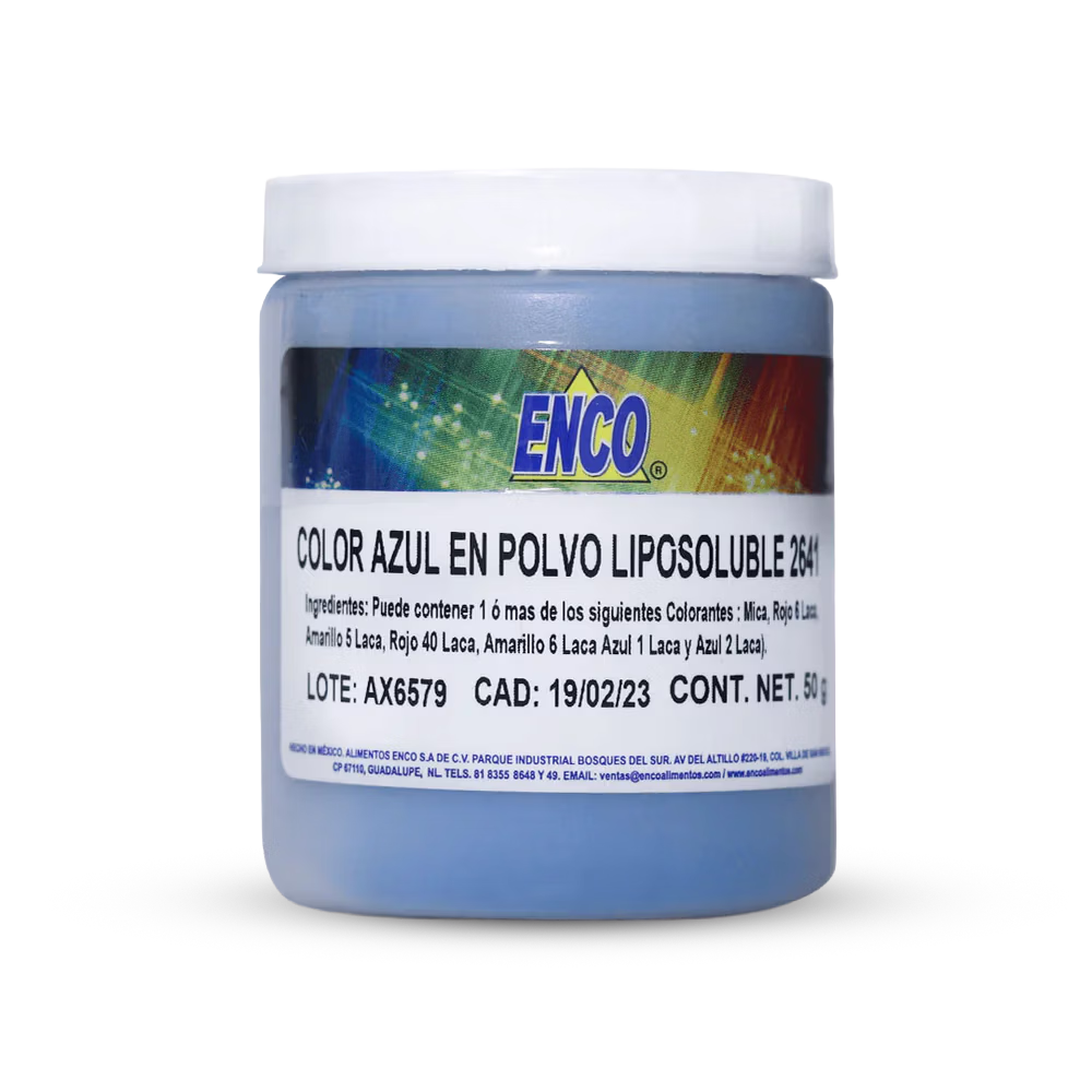 Colorante liposoluble para chocolate azul Enco 2641 para repostería