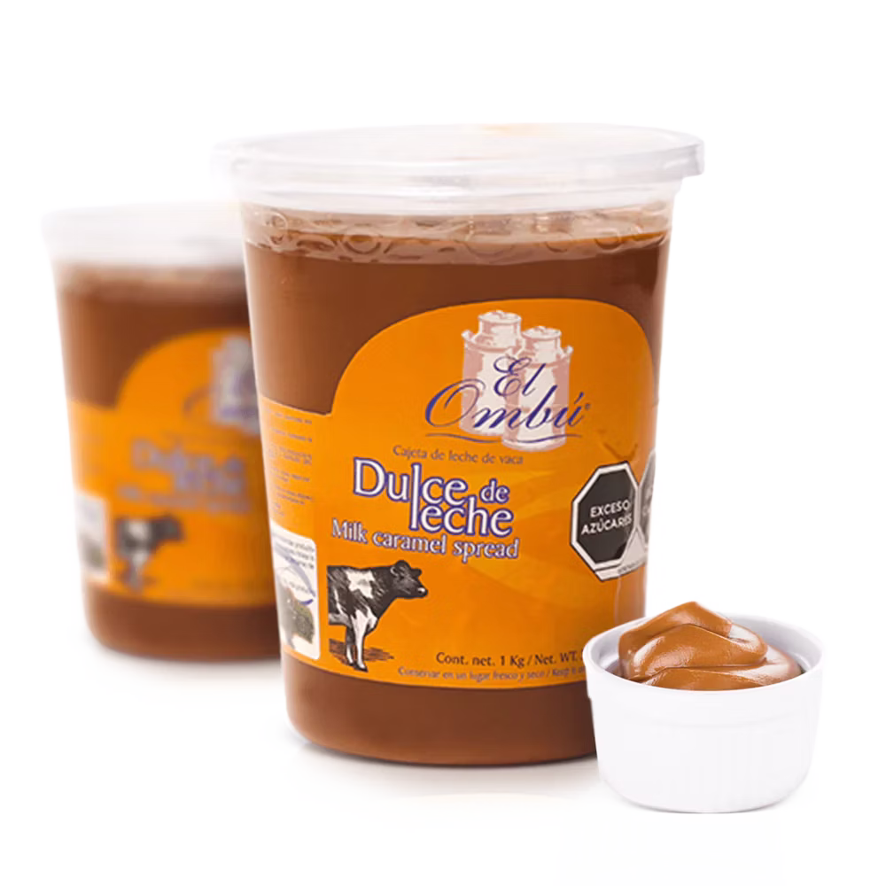 Dulce de Leche Repostero El Ombú ideal para tortas, alfajores, donas y postres. Textura firme, sabor auténtico y excelente rendimiento profesional.