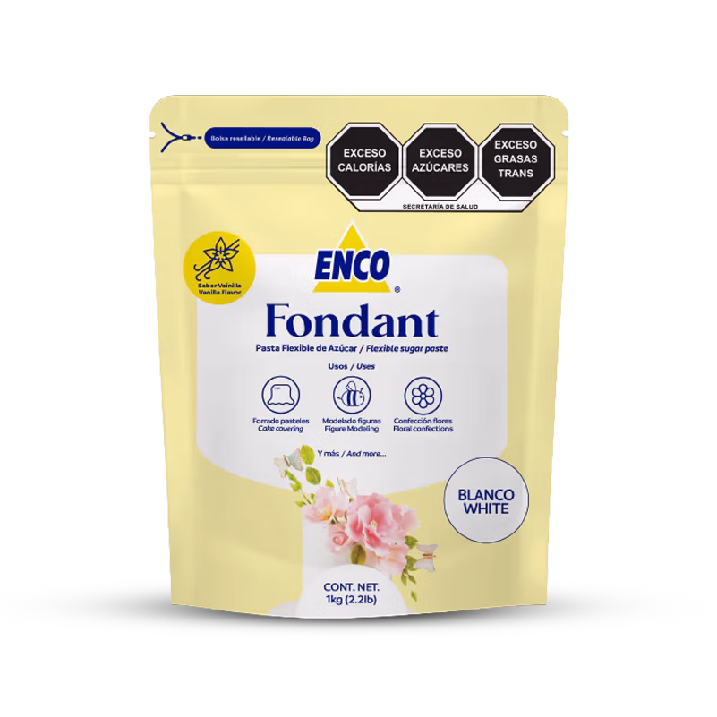 fondant blanco para decoración de pasteles