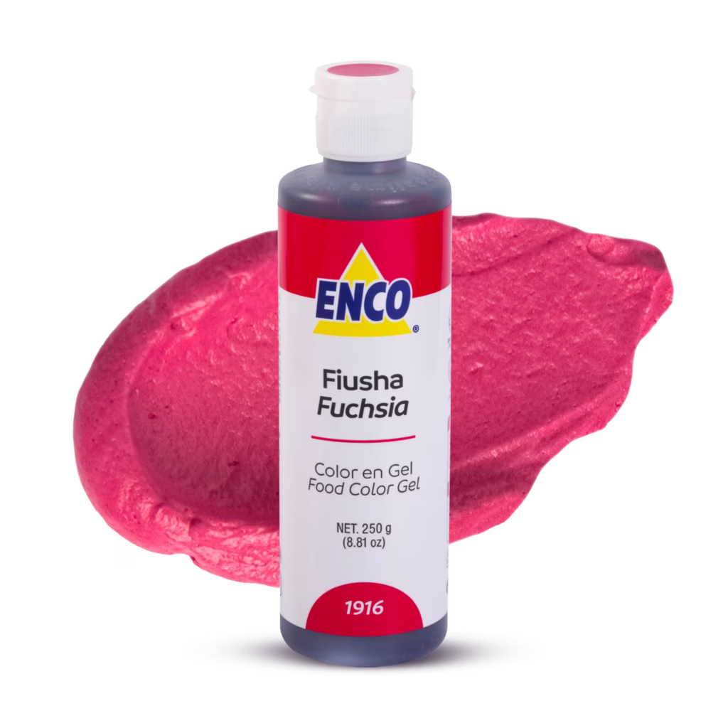 Color rosa fucsia en gel Enco para decoración de repostería