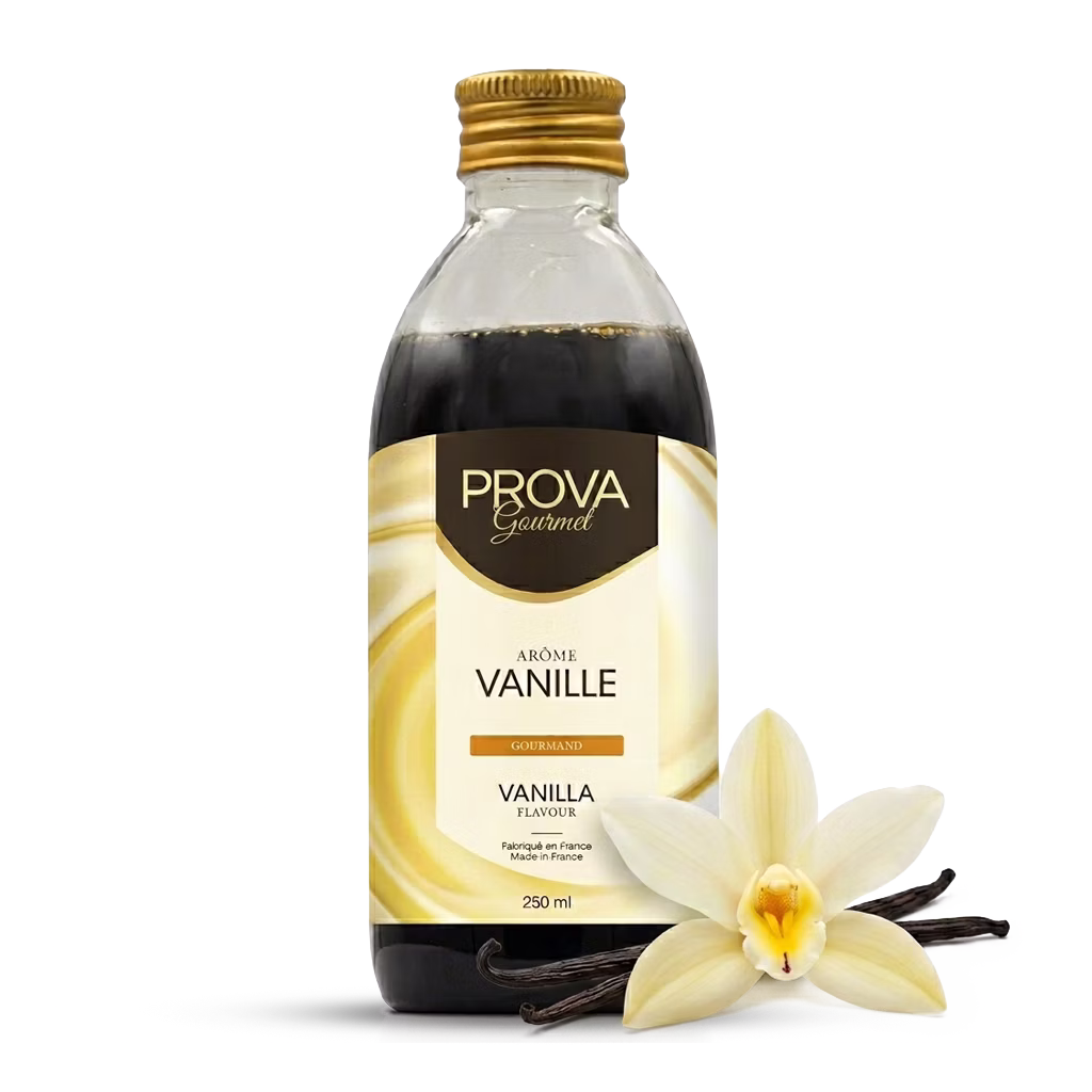 Sabor vainilla Prova ideal para repostería, bebidas y preparaciones dulces con fácil dosificación.