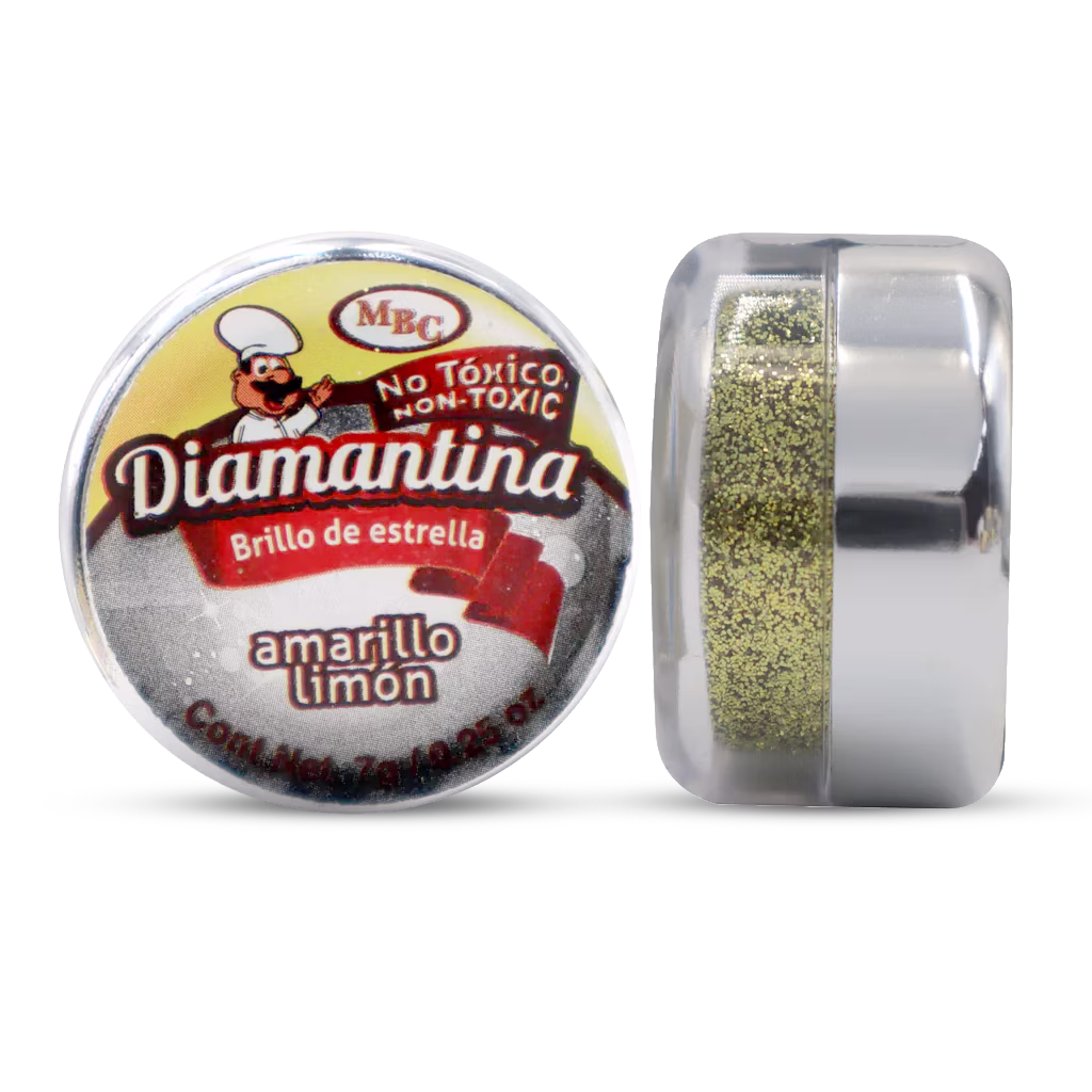 brillo de estrella amarillo limón para repostería
