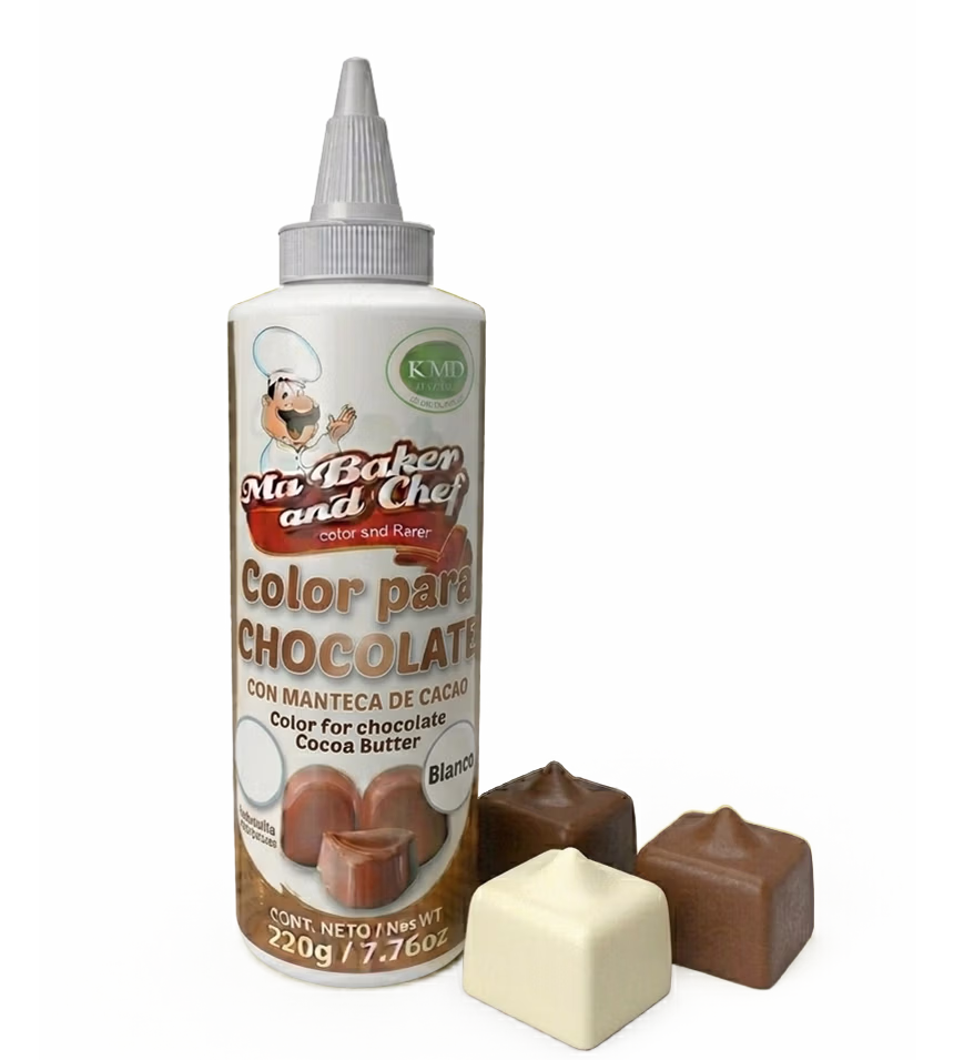 Color blanco para chocolate en manteca de cacao Ma Baker para decoración de chocolate