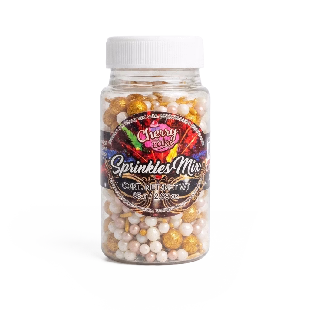 Sprinkles Mix Antifaz Cherry & Cake ideal para decorar cupcakes, pasteles, galletas y postres con un acabado colorido, divertido y profesional.