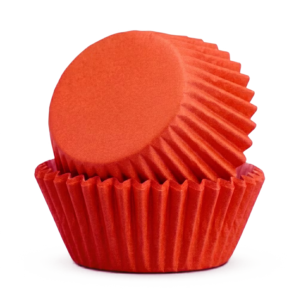 Capacillo #72 Naranja Corrufacil ideal para cupcakes, muffins y mantecadas. Resistente a la grasa, apto para horneo y con excelente presentación profesional.