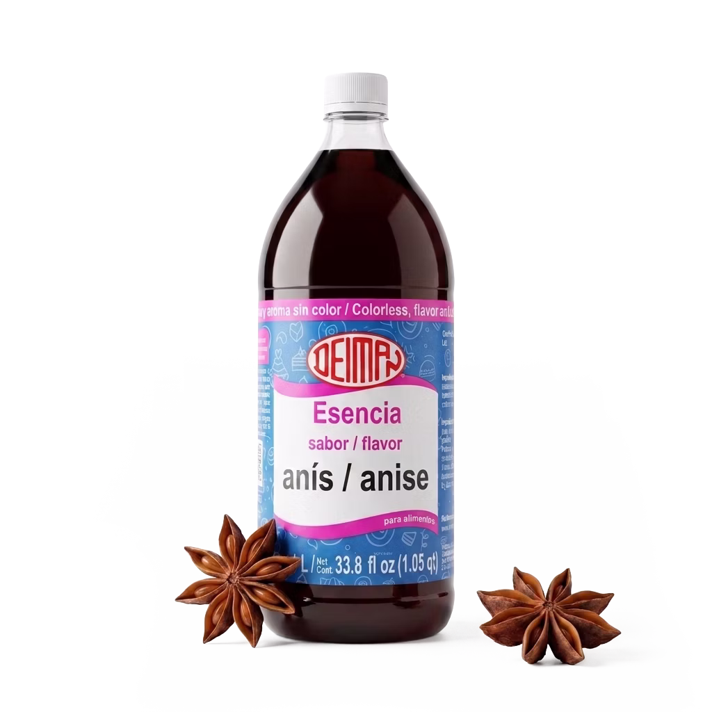 Esencia de Anís Deiman ideal para panadería, repostería, bebidas y postres. Aporta un sabor aromático y característico con excelente rendimiento profesional.