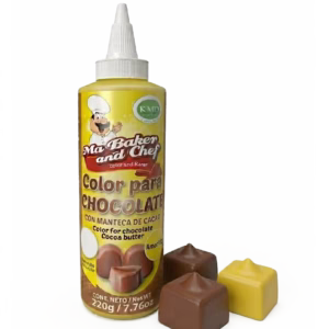 COLOR  PARA CHOCOLATE EN MANTECA DE CACAO AMARILLO 220 GR