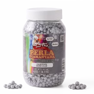 PERLAS DIAMANTADAS COLOR PLATA
