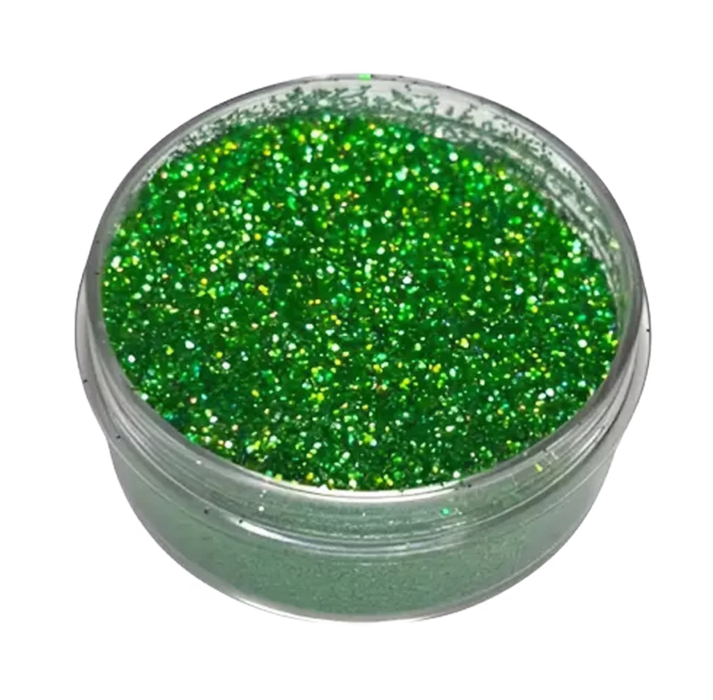 brillo de estrella verde neón para repostería