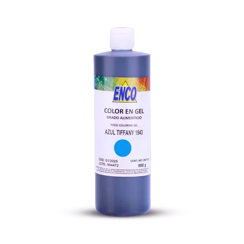 Color azul tiffany en gel para decoración de repostería
