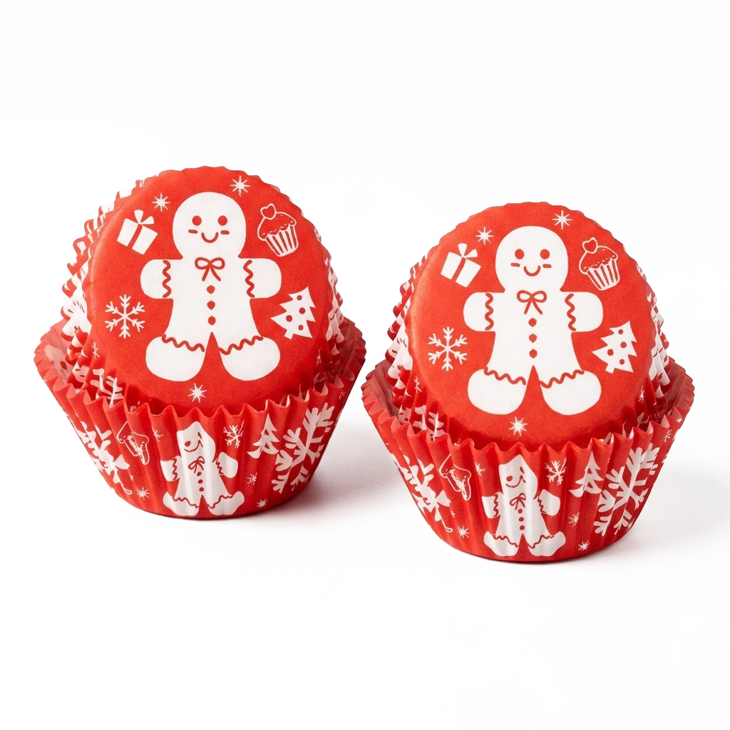 Capacillo navideño niño jengibre para cupcakes y repostería