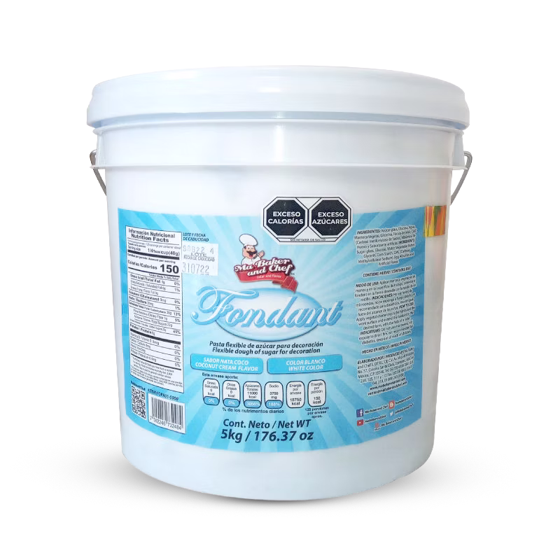 fondant blanco coco MA Baker para decoración de tortas