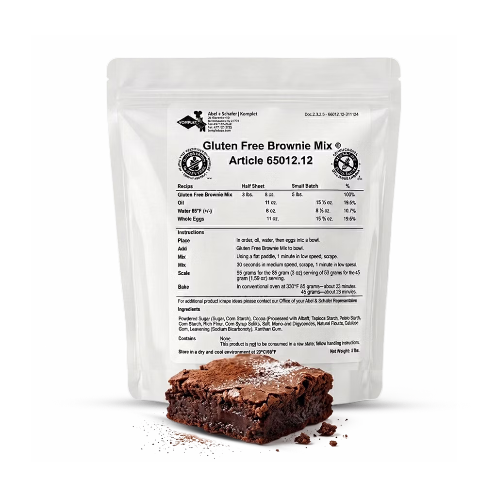 brownie sin gluten Komplet mezcla para repostería
