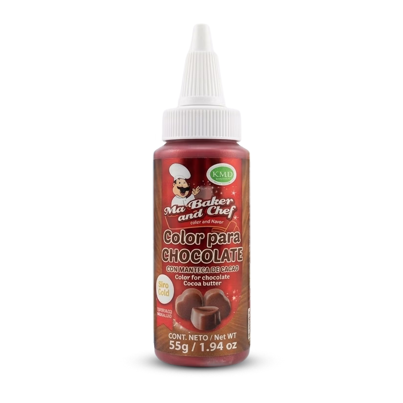 Color para chocolate metálico rojo en manteca de cacao Ma Baker para decoración de chocolate