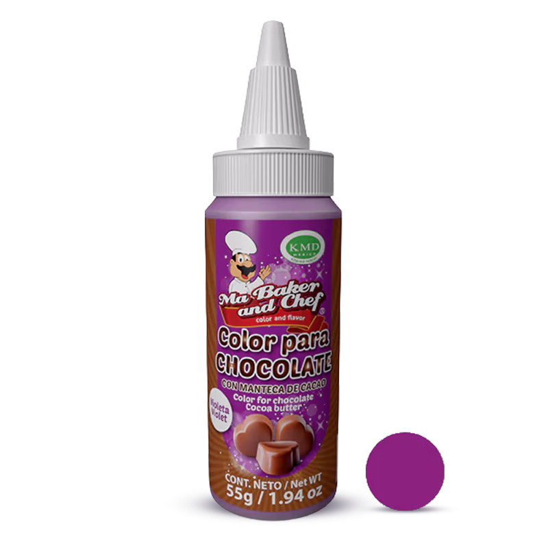 Color para chocolate violeta en manteca de cacao Ma Baker para decoración de chocolate