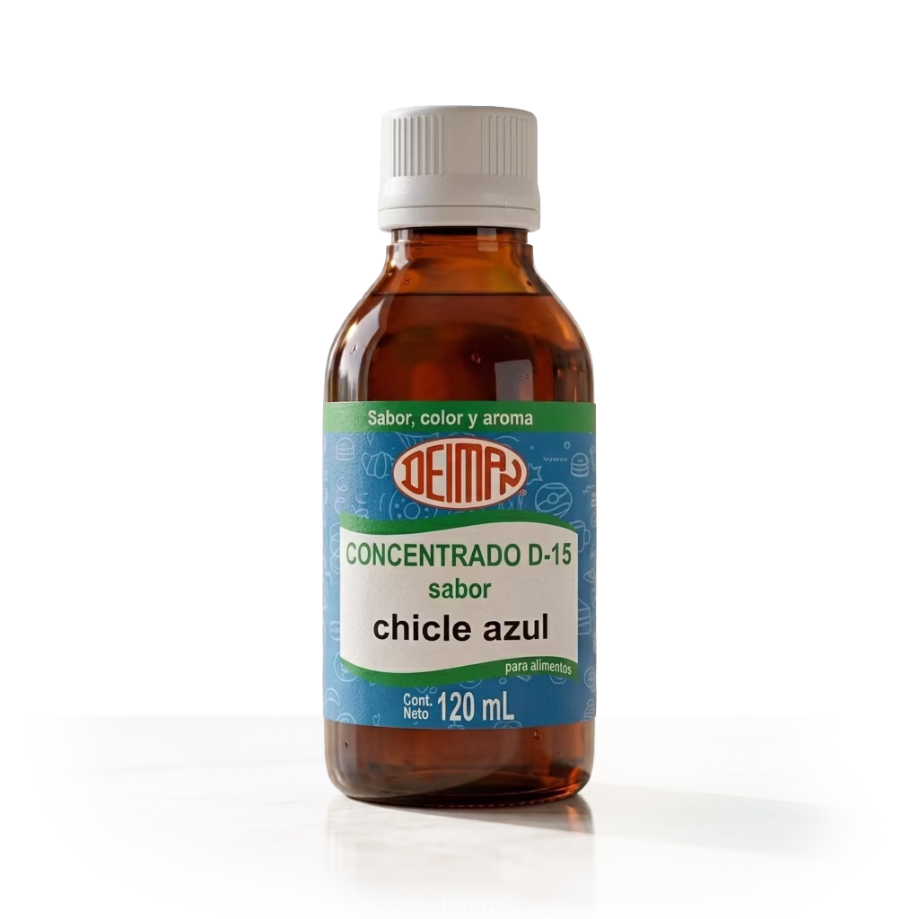 Sabor chicle azul Deiman ideal para postres y bebidas con toque dulce y llamativo.