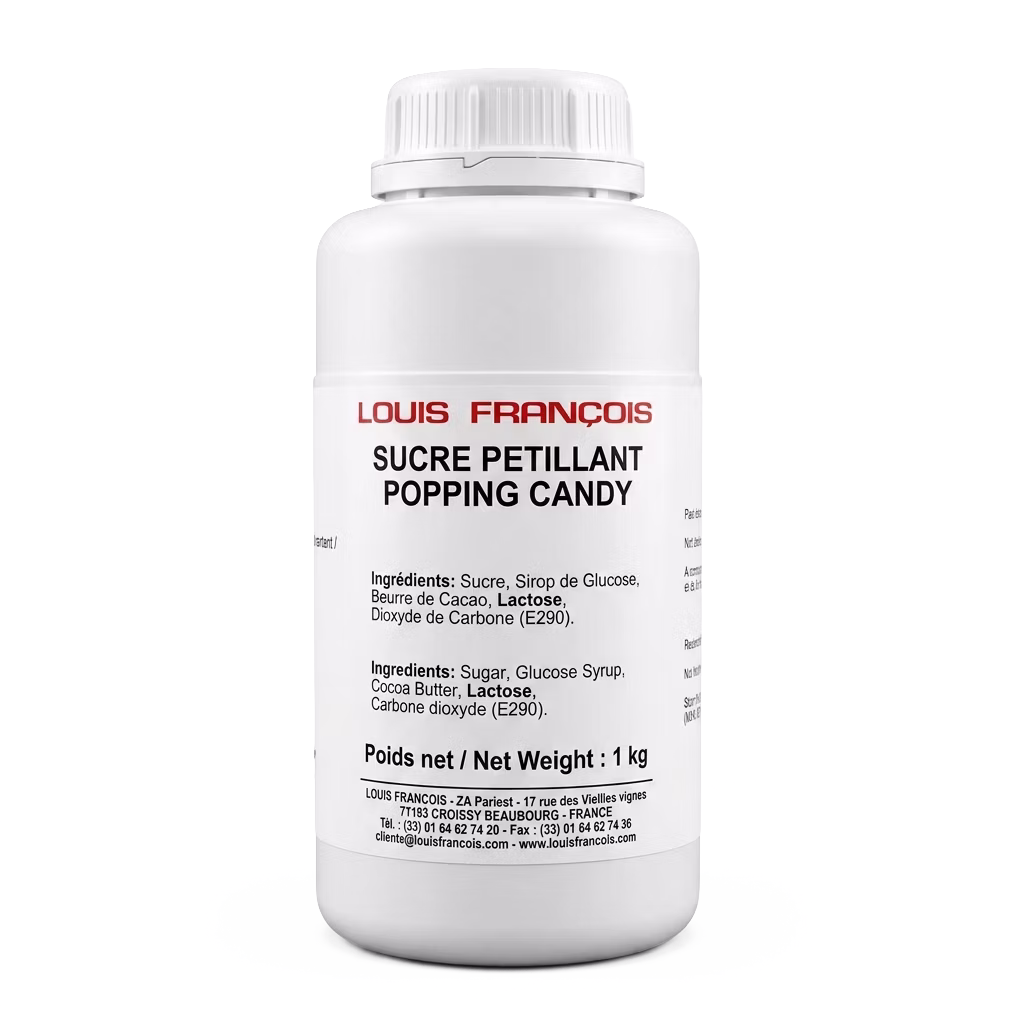 Popping Candy Louis François ideal para chocolates, postres y helados con efecto efervescente y sensación explosiva.