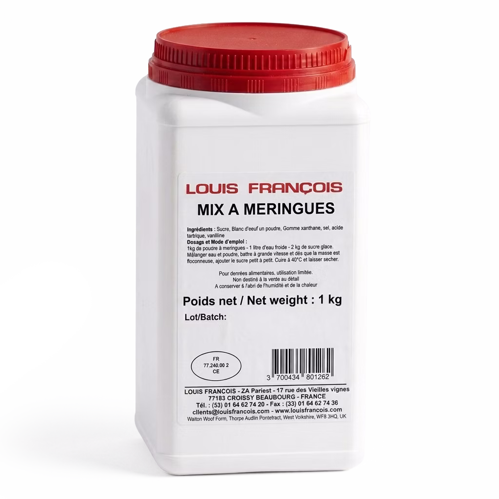 Merengue Mix Louis François ideal para elaborar merengues ligeros, estables y de gran volumen con fácil preparación y rendimiento profesional.