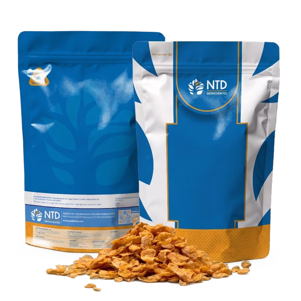 Hojuela Natural NTD cereal de hojuelas de maíz crujientes